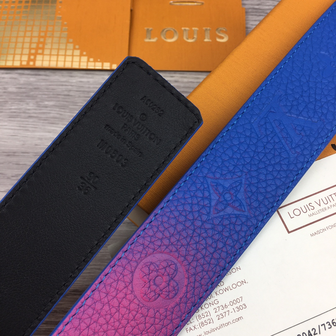 Louis Vuitton Gradient Shape 40MM Reversible Belt - DesignerGu