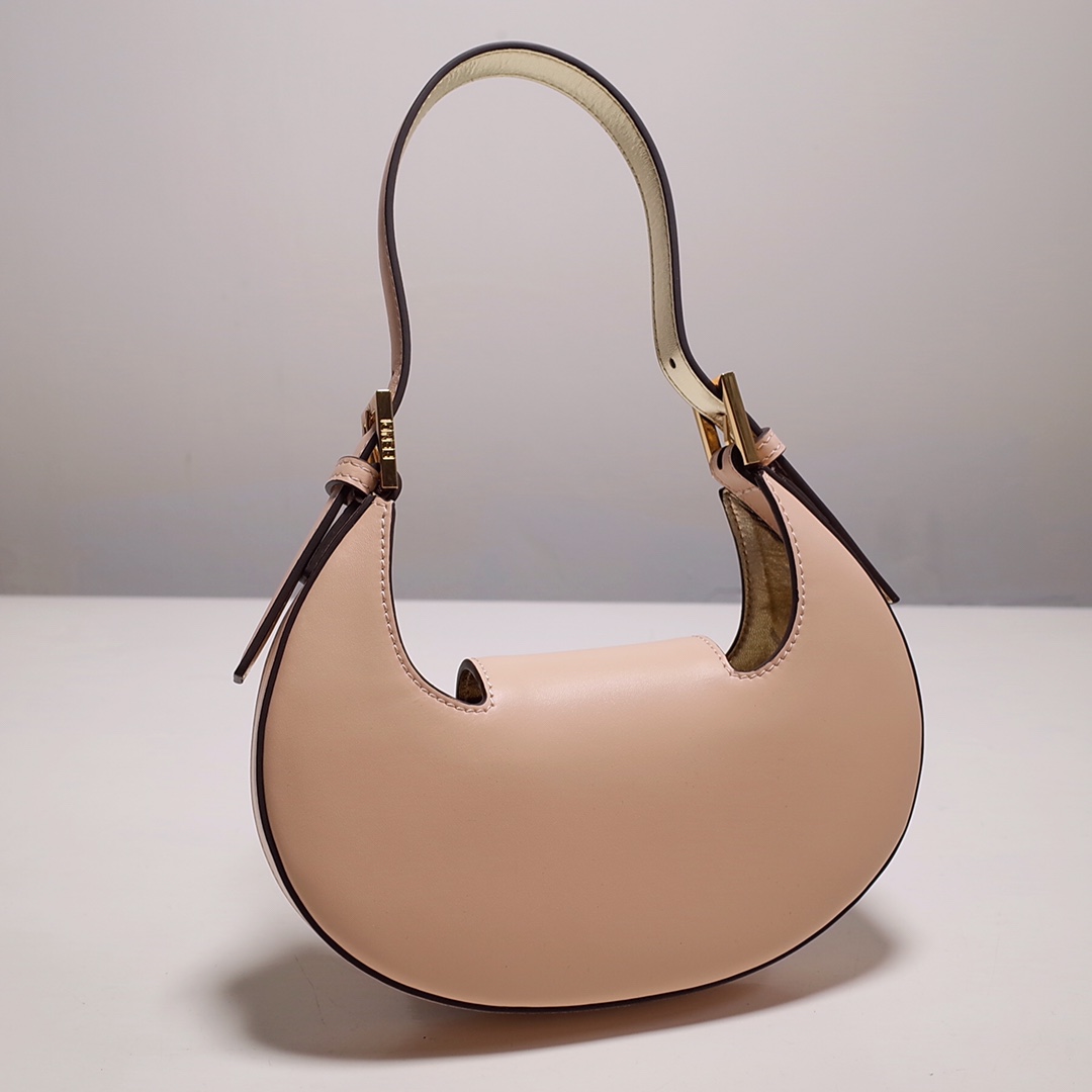 Fendi Cookie Pink Leather Mini Handbag（22-17.5-4.5cm） - DesignerGu