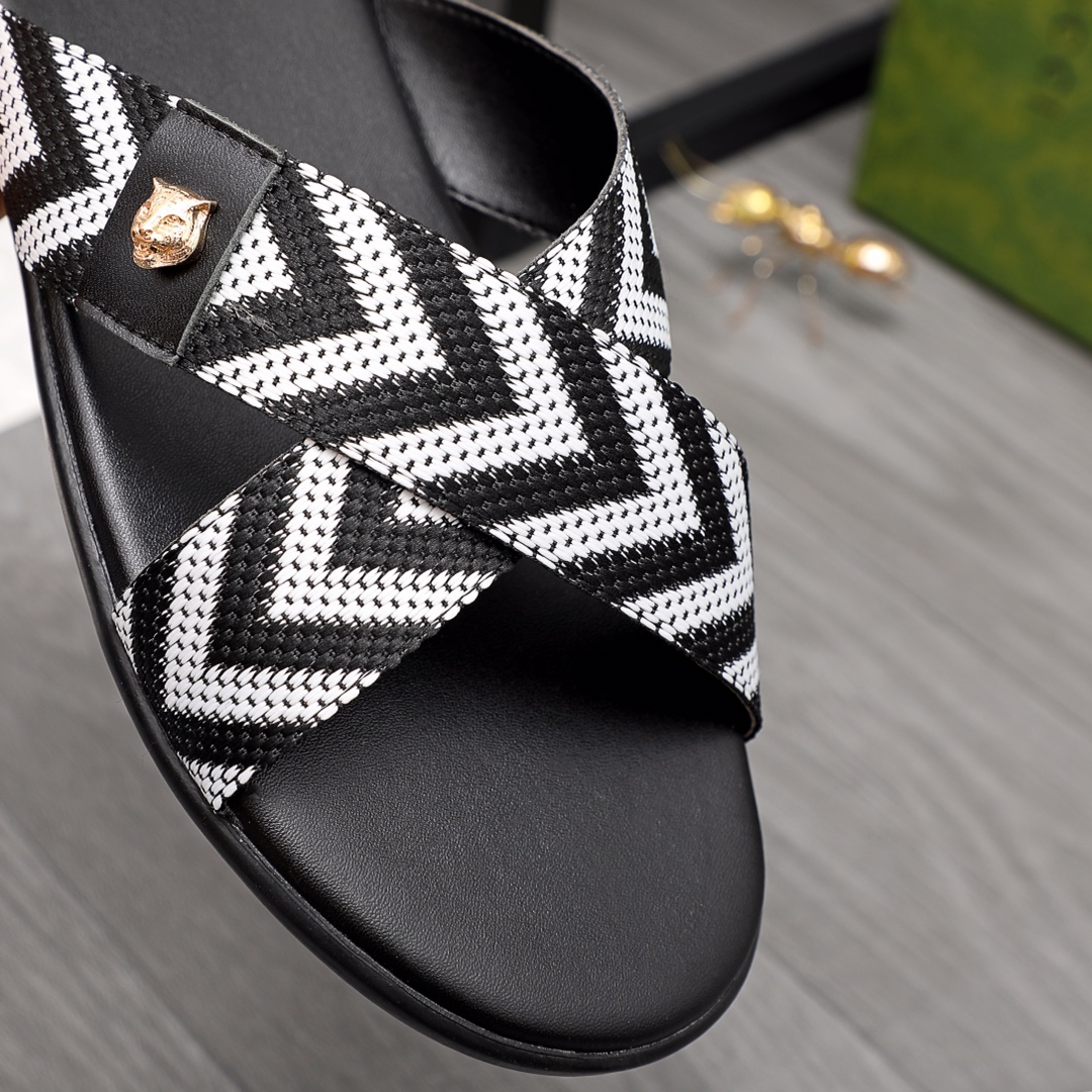 Gucci Web Slide Sandal - DesignerGu