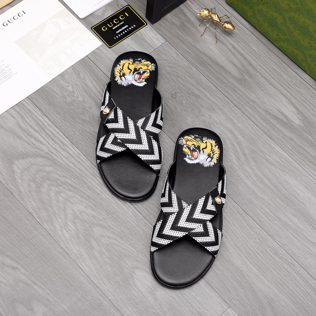 Gucci Web Slide Sandal - DesignerGu