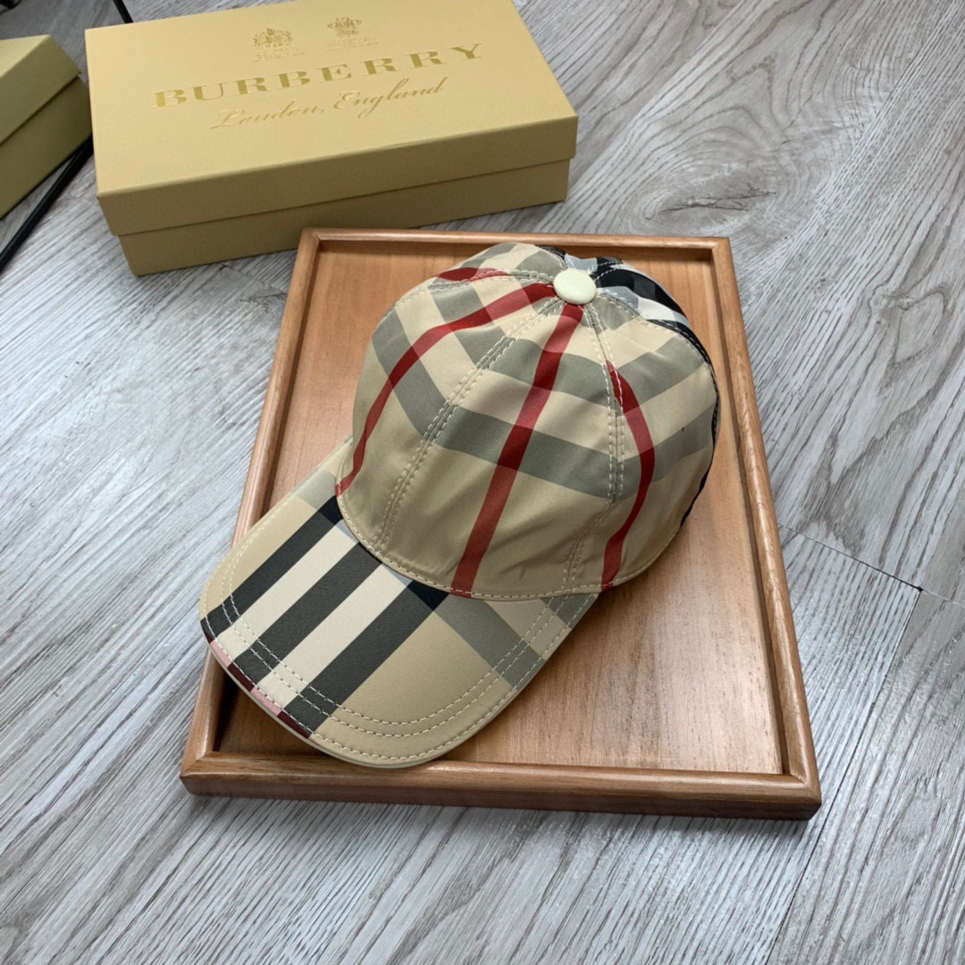 Burberry Vintage Check And Icon Stripe Baseball Cap - DesignerGu