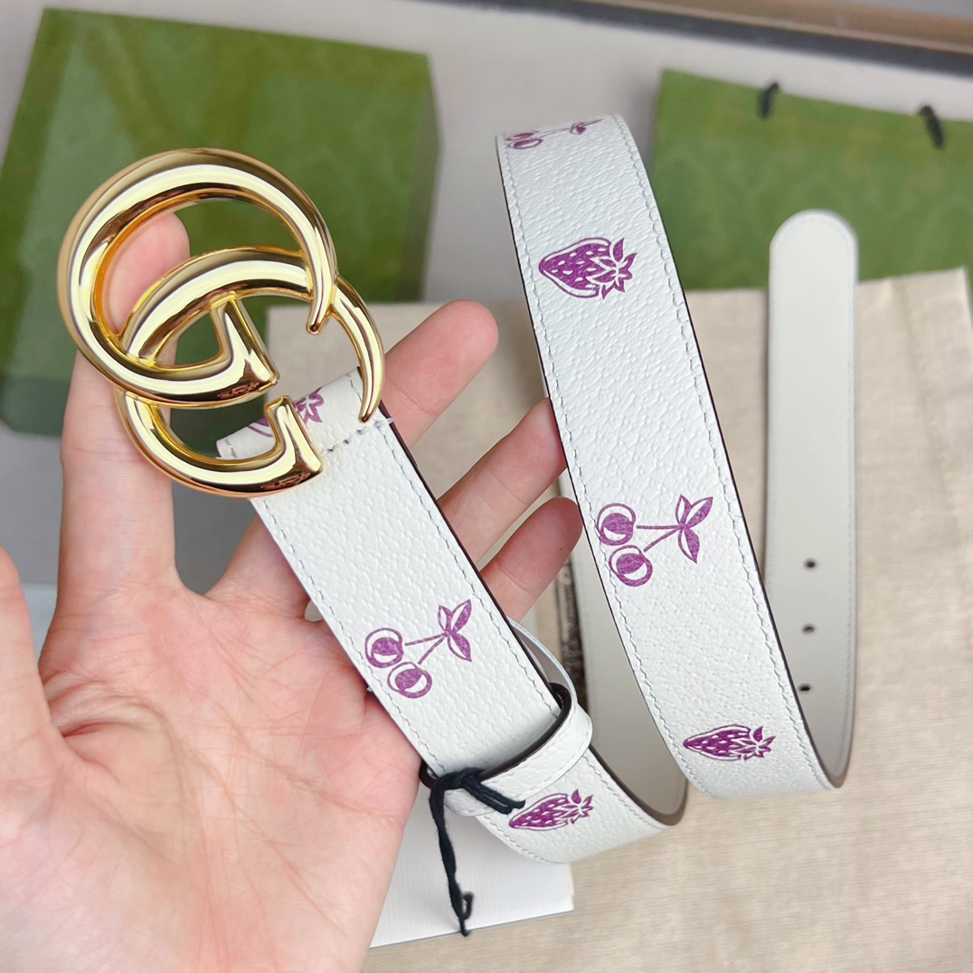 Gucci  GG Marmont Thin Belt - DesignerGu