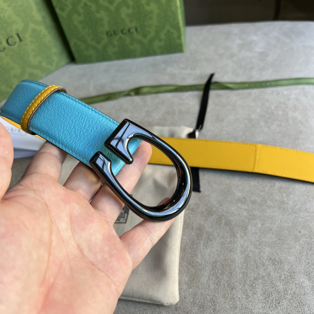 Gucci Two-Tone Belt With G Buckle - DesignerGu