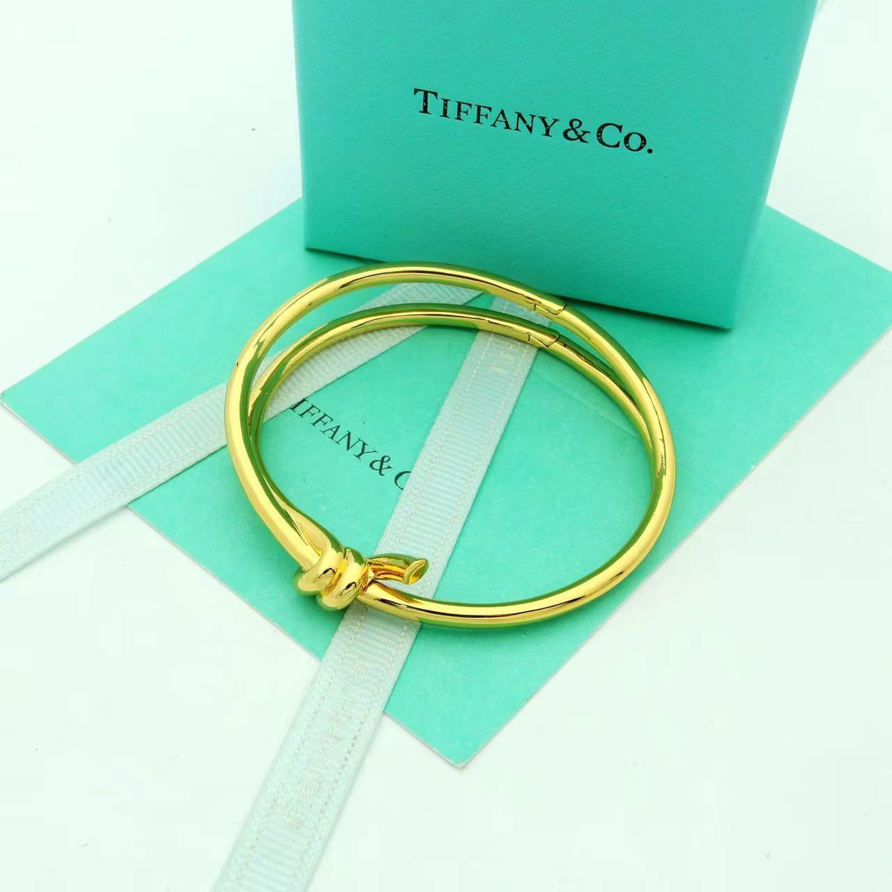 Tiffany&CO Tiffany Knot Double Row Hinged Bangle  - DesignerGu