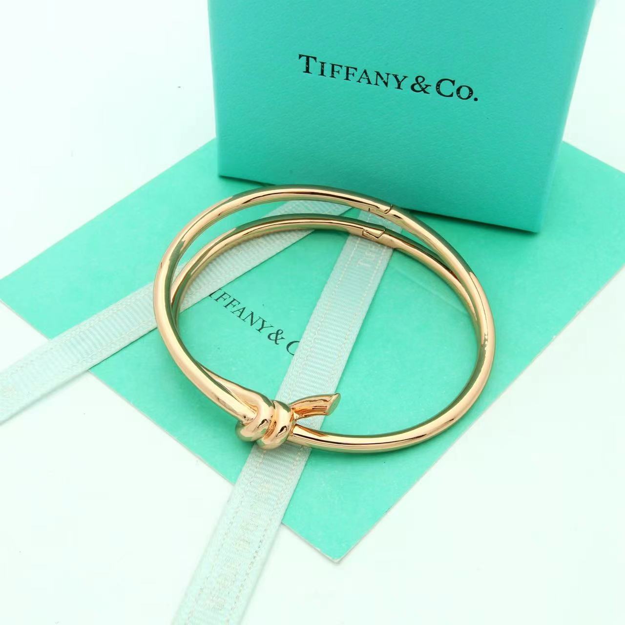 Tiffany&CO Tiffany Knot Double Row Hinged Bangle  - DesignerGu