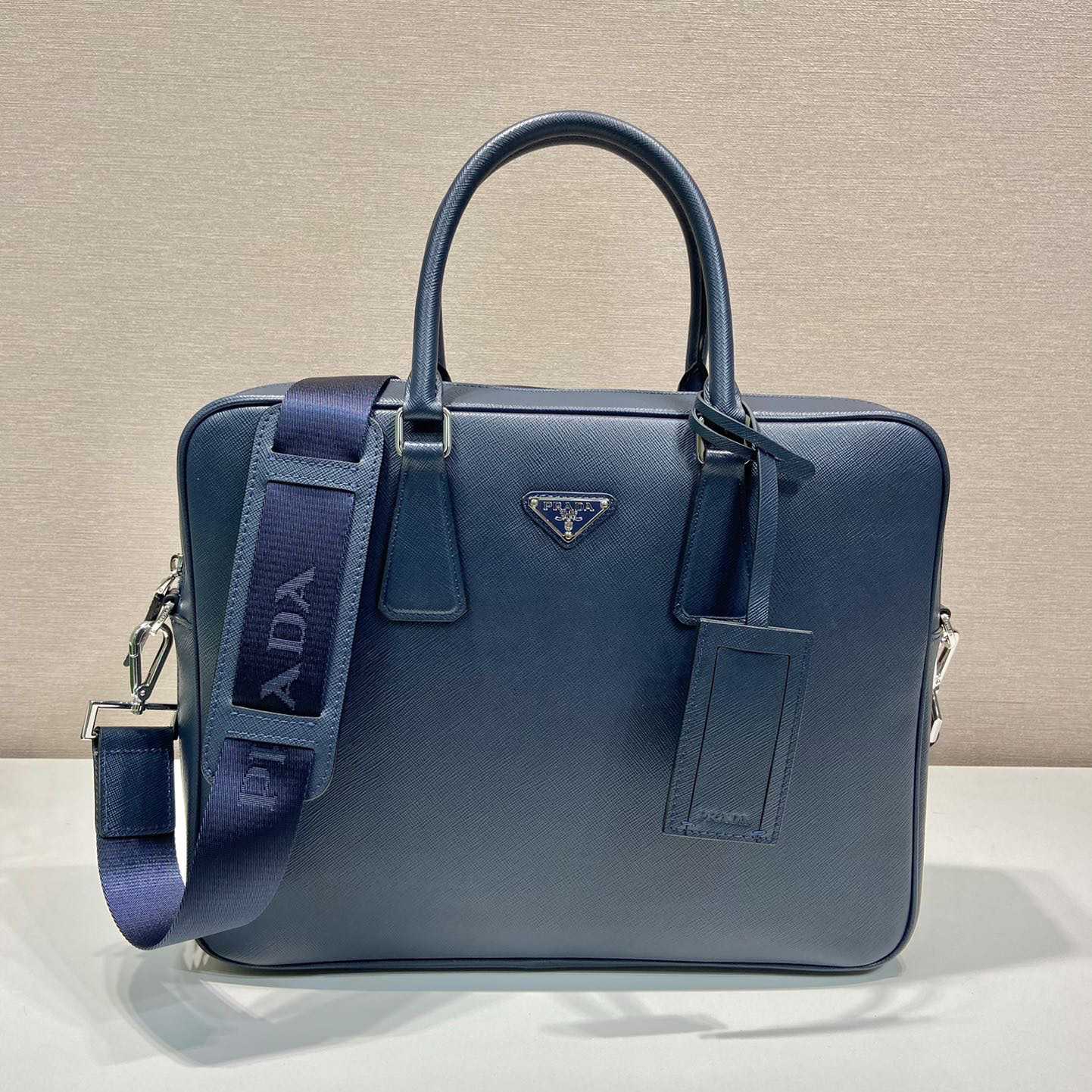 Prada Saffiano Leather Work Bag - DesignerGu