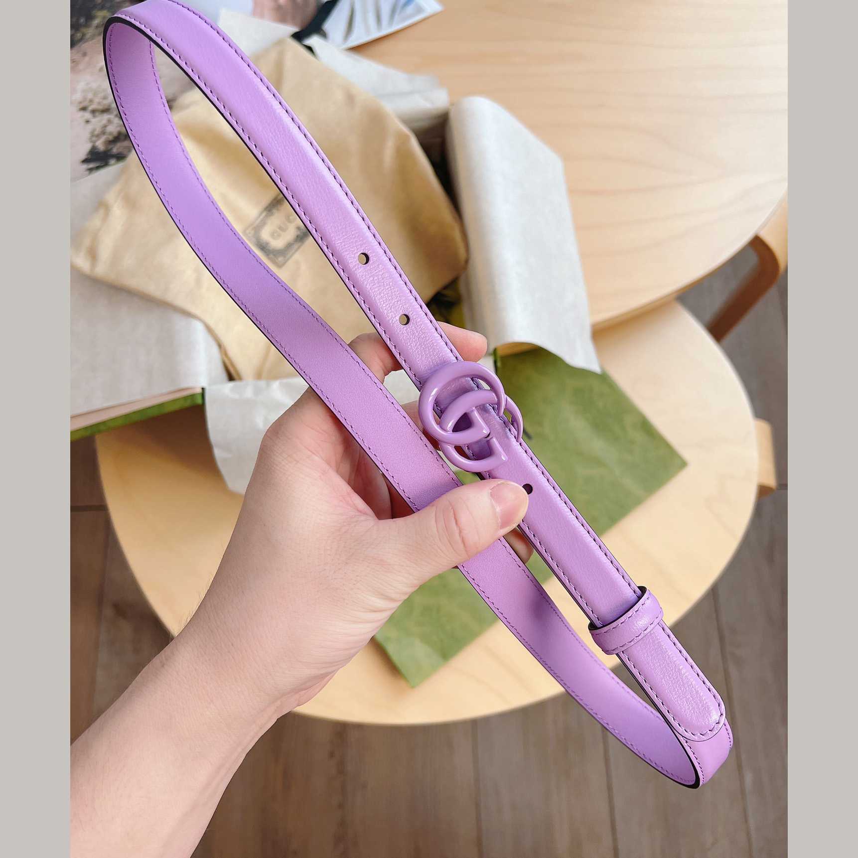 Gucci GG Marmont Reversible Thin Belt - DesignerGu