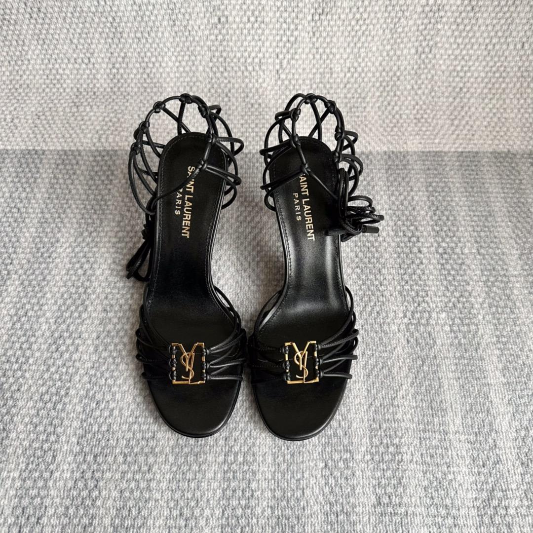 Saint Laurent Babylone Sandals In Smooth Leather - DesignerGu
