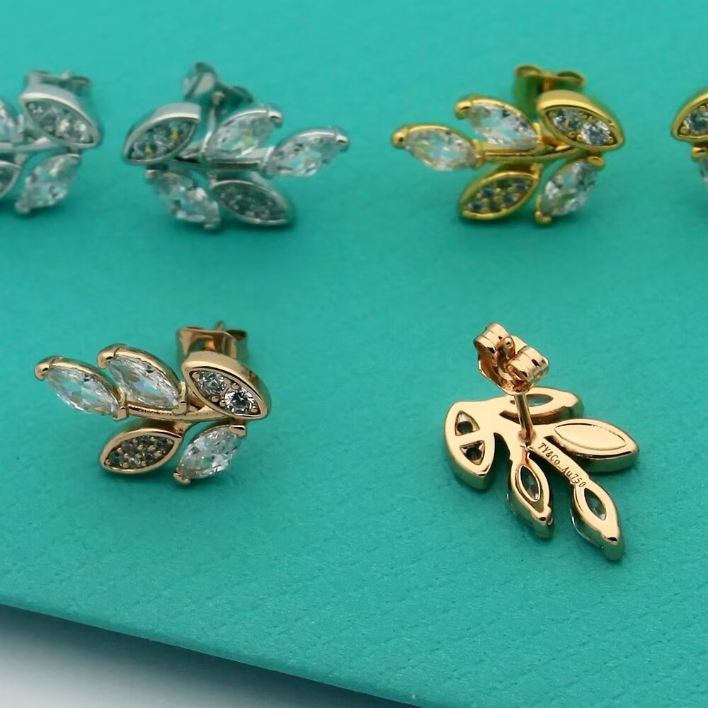 Tiffany & Co. Diamond Vine Earrings - DesignerGu