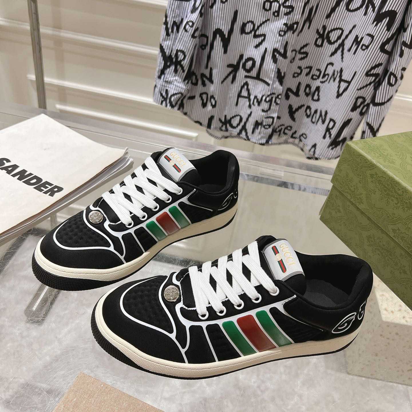 Gucci Screener Sneaker With Web - DesignerGu