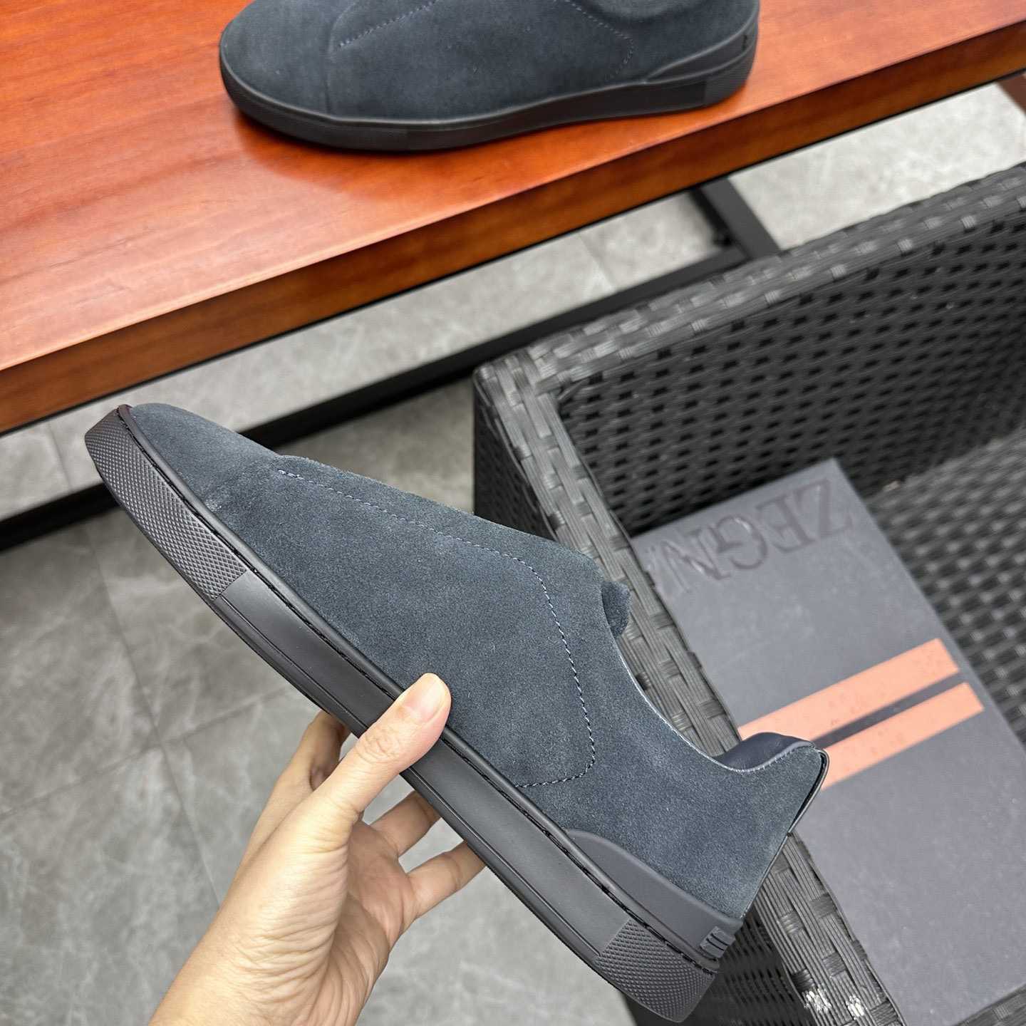 Zegna Suede Triple Stitch™ Sneakers - DesignerGu