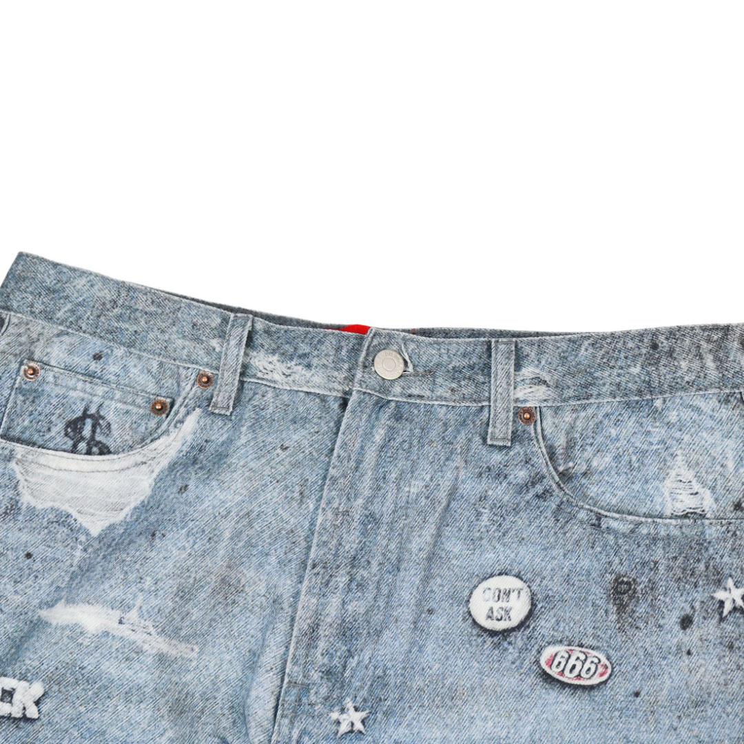 Supreme HJR Trompe L'oeil Loose Fit Jean 'Blue' - DesignerGu