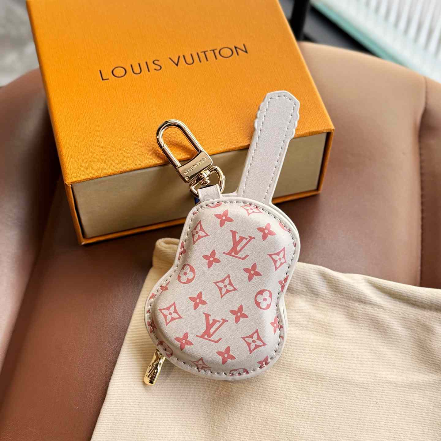 Louis Vuitton Guitar Pouch Bag Charm   M02032 - DesignerGu