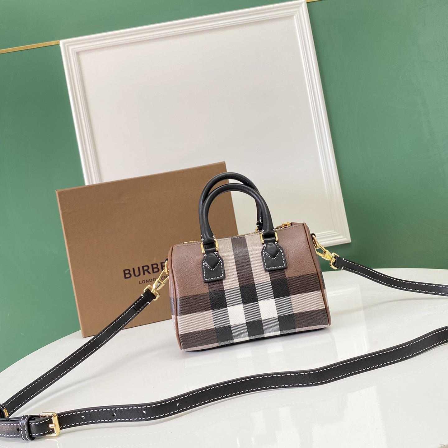 Burberry Mini Check Bowling Bag - DesignerGu