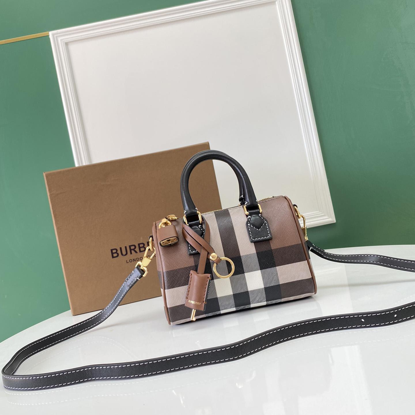 Burberry Mini Check Bowling Bag - DesignerGu