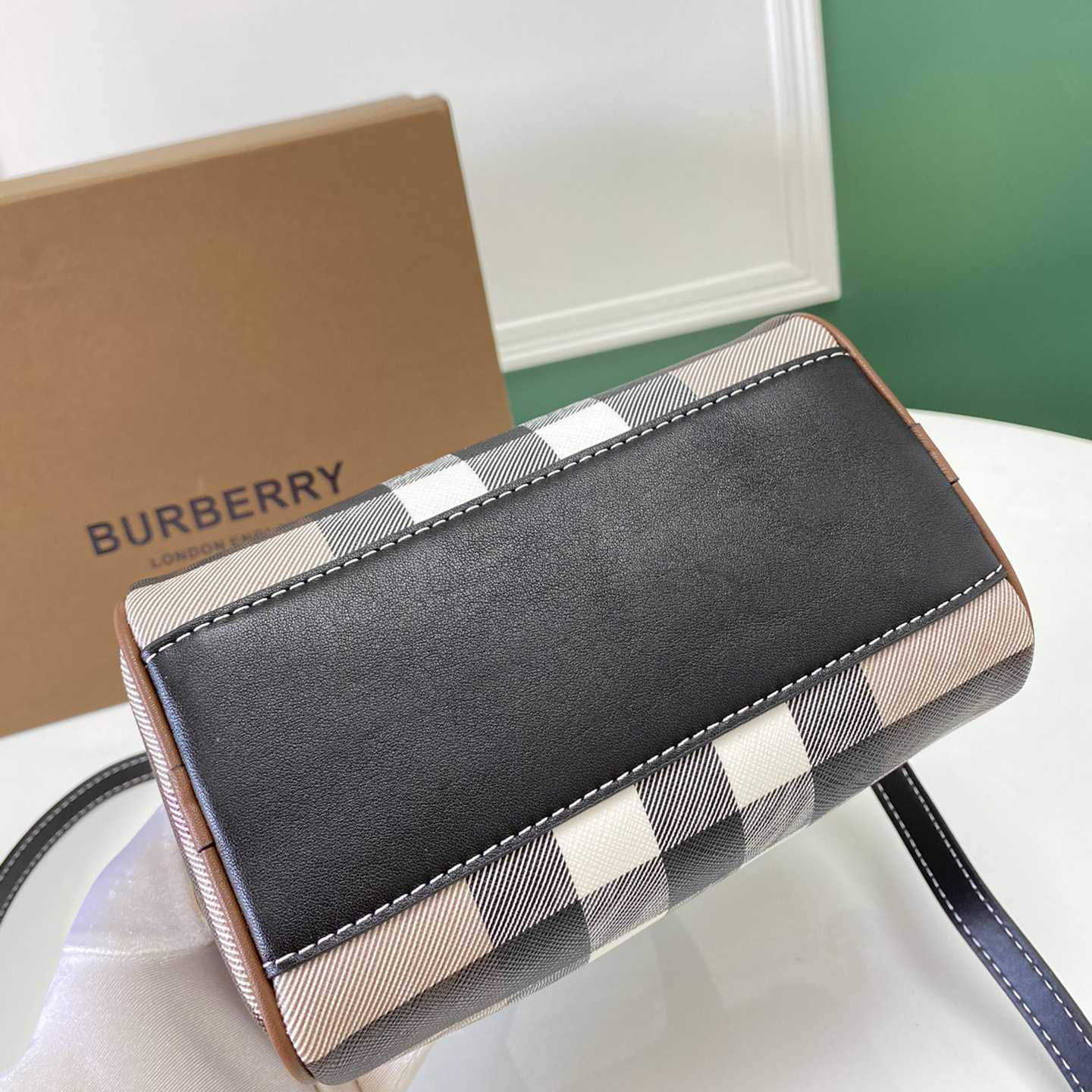 Burberry Mini Check Bowling Bag - DesignerGu