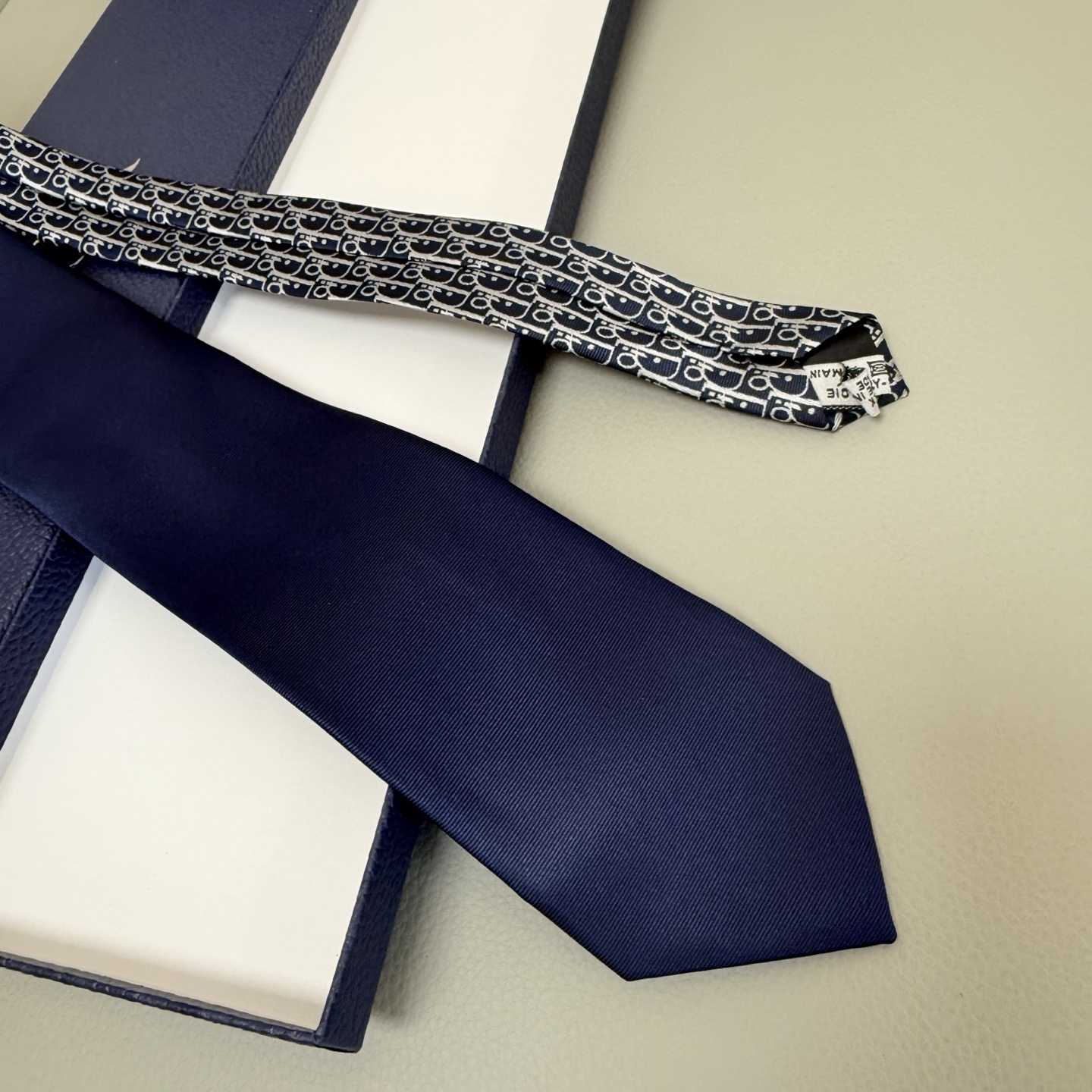 Dior Striped Dior Oblique Tie - DesignerGu