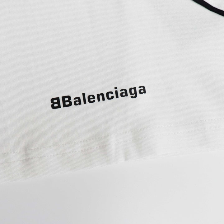 Balenciaga Paris Soccer T-Shirt Oversized In White - DesignerGu