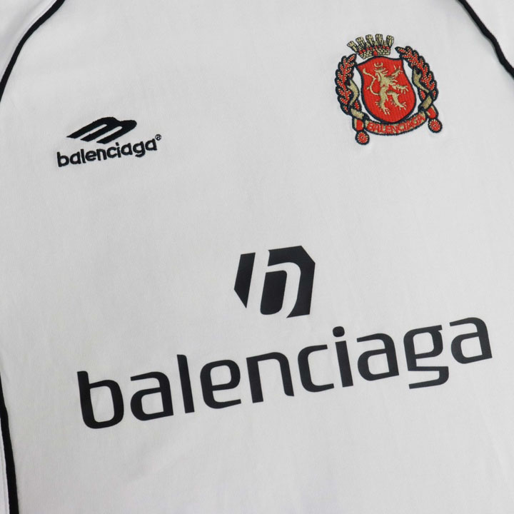 Balenciaga Paris Soccer T-Shirt Oversized In White - DesignerGu