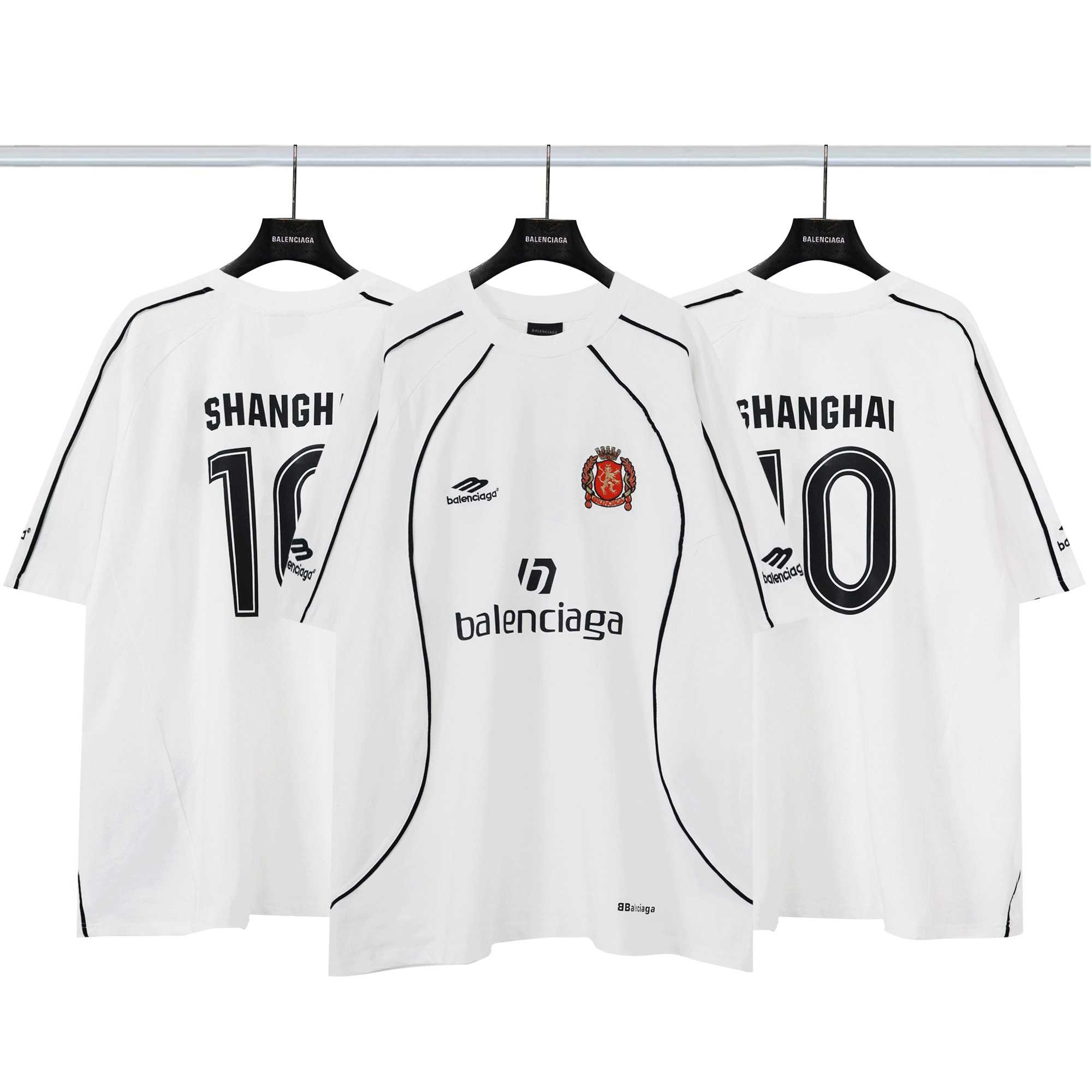 Balenciaga Paris Soccer T-Shirt Oversized In White - DesignerGu