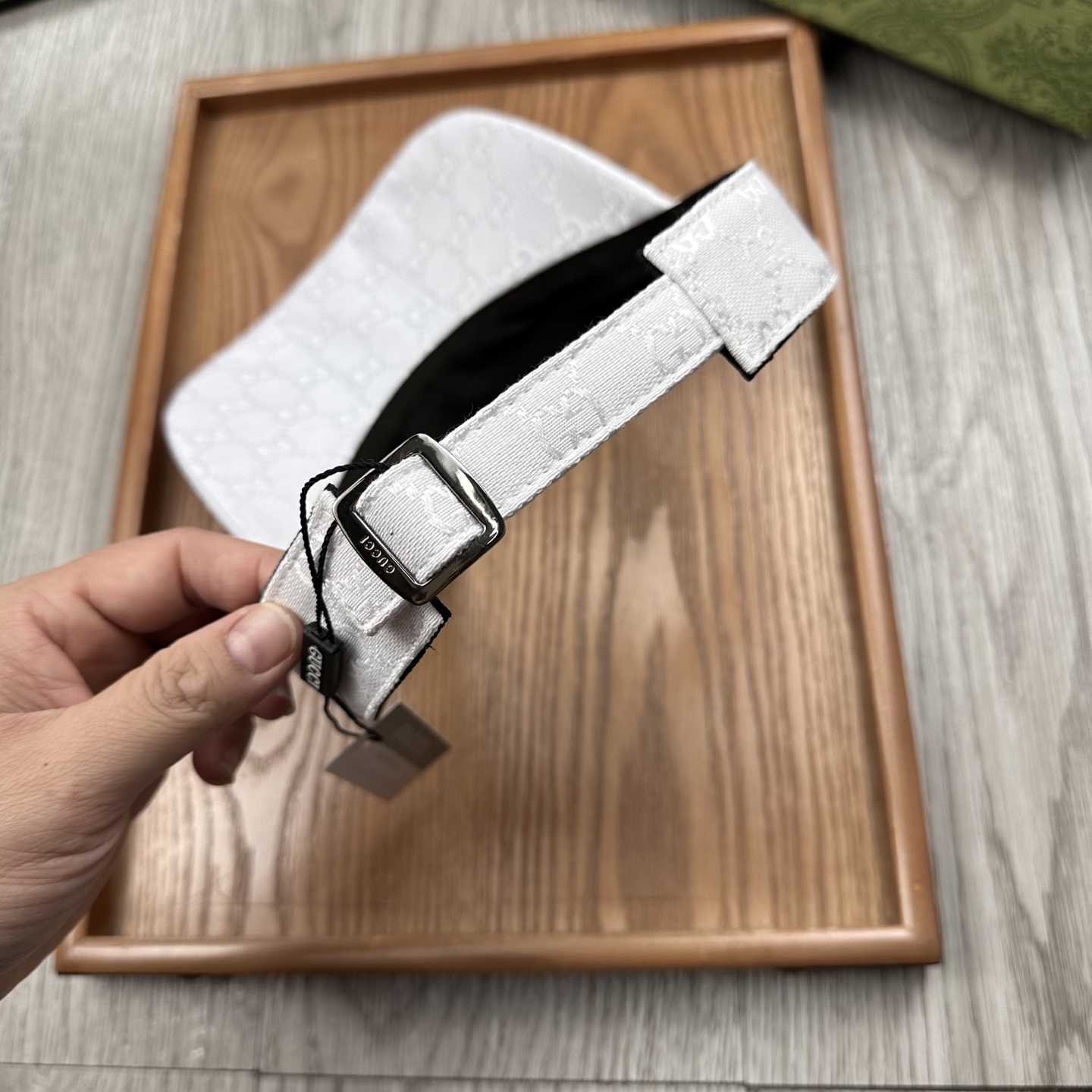 Gucci Original GG Canvas Visor With Web - DesignerGu