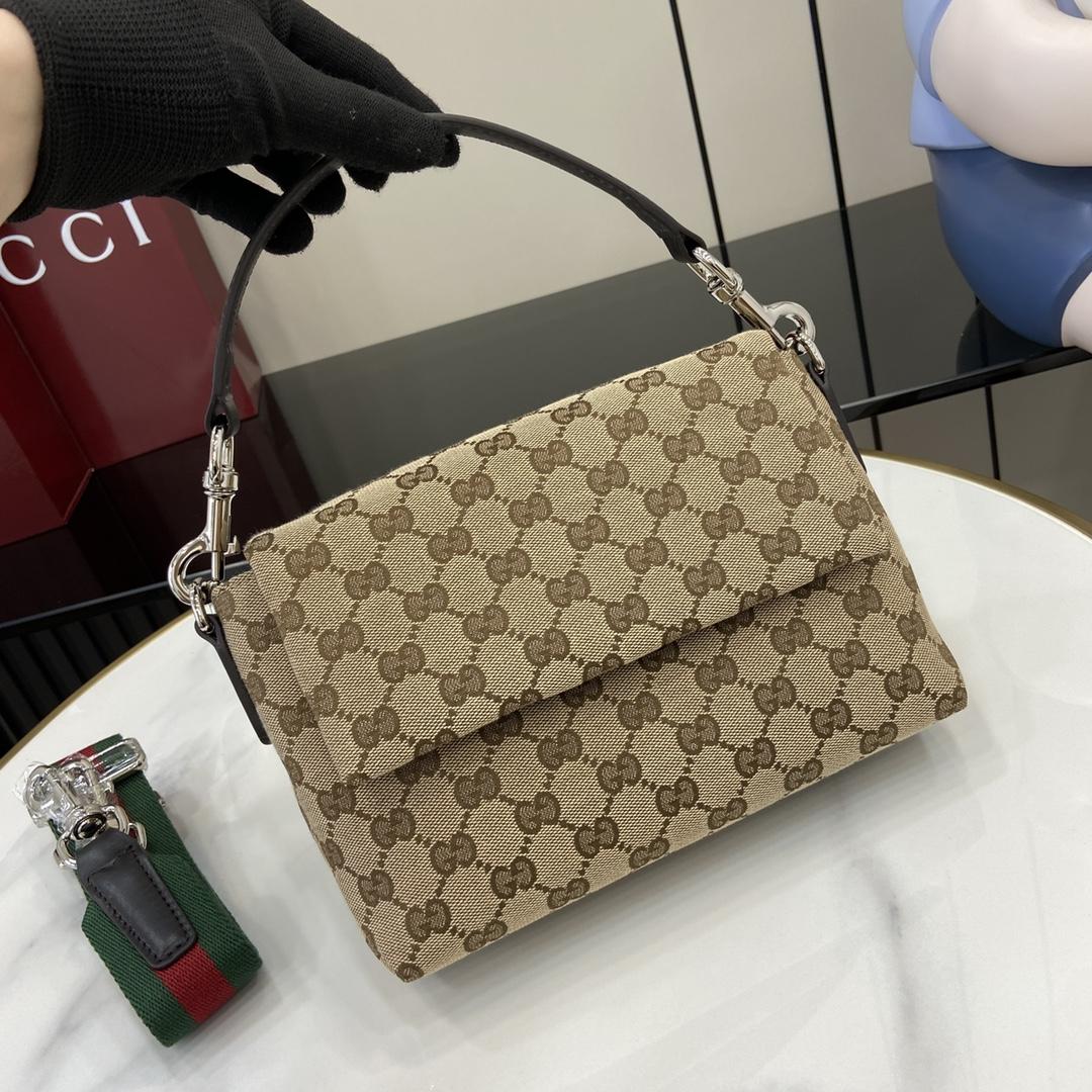 Gucci Small GG Crossbody Bag With Web - DesignerGu