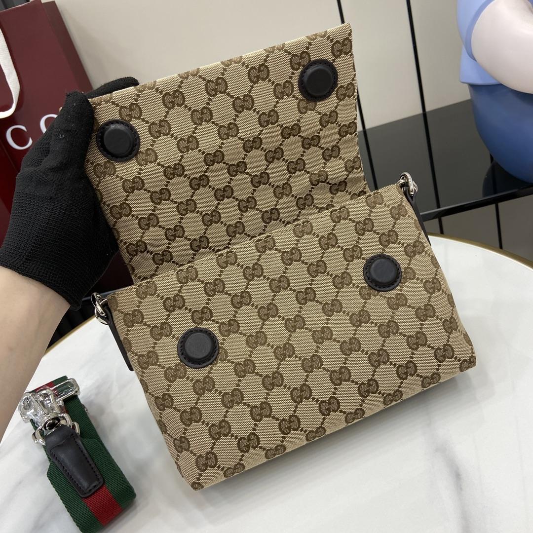 Gucci Small GG Crossbody Bag With Web - DesignerGu