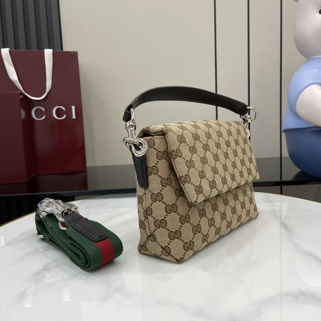 Gucci Small GG Crossbody Bag With Web - DesignerGu