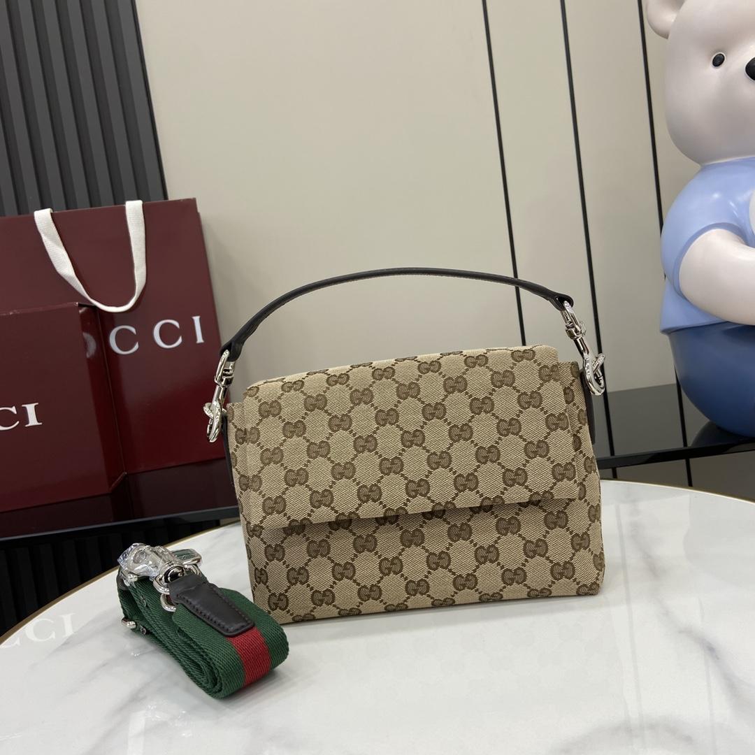 Gucci Small GG Crossbody Bag With Web - DesignerGu