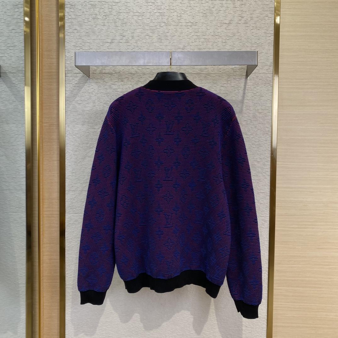 Louis Vuitton Optical Monogram Jacquard Cardigan  1AGTKS - DesignerGu