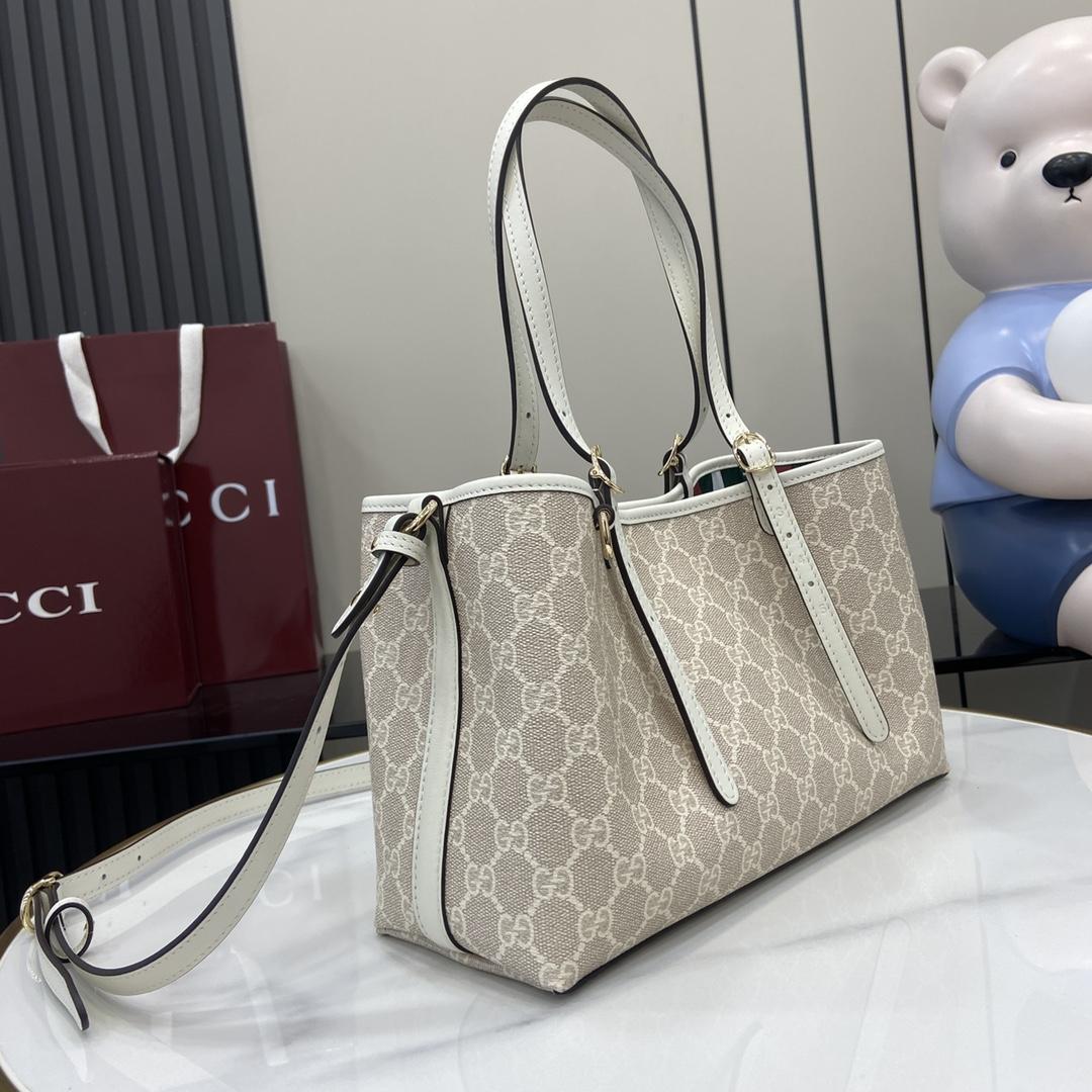 Gucci GG Emblem Small Tote Bag - DesignerGu