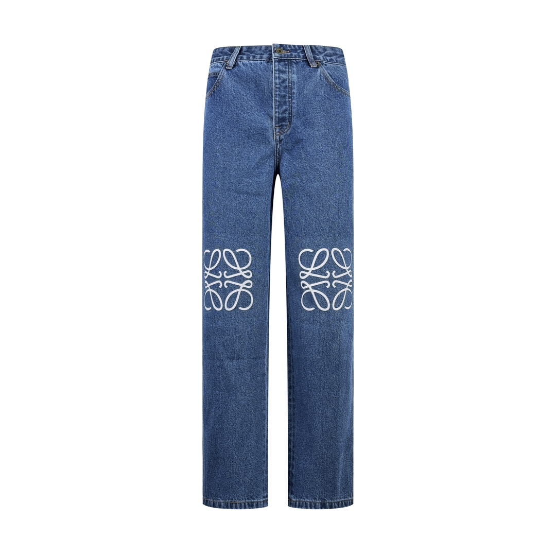 Loewe Anagram Baggy Jeans 'Blue Denim' - DesignerGu