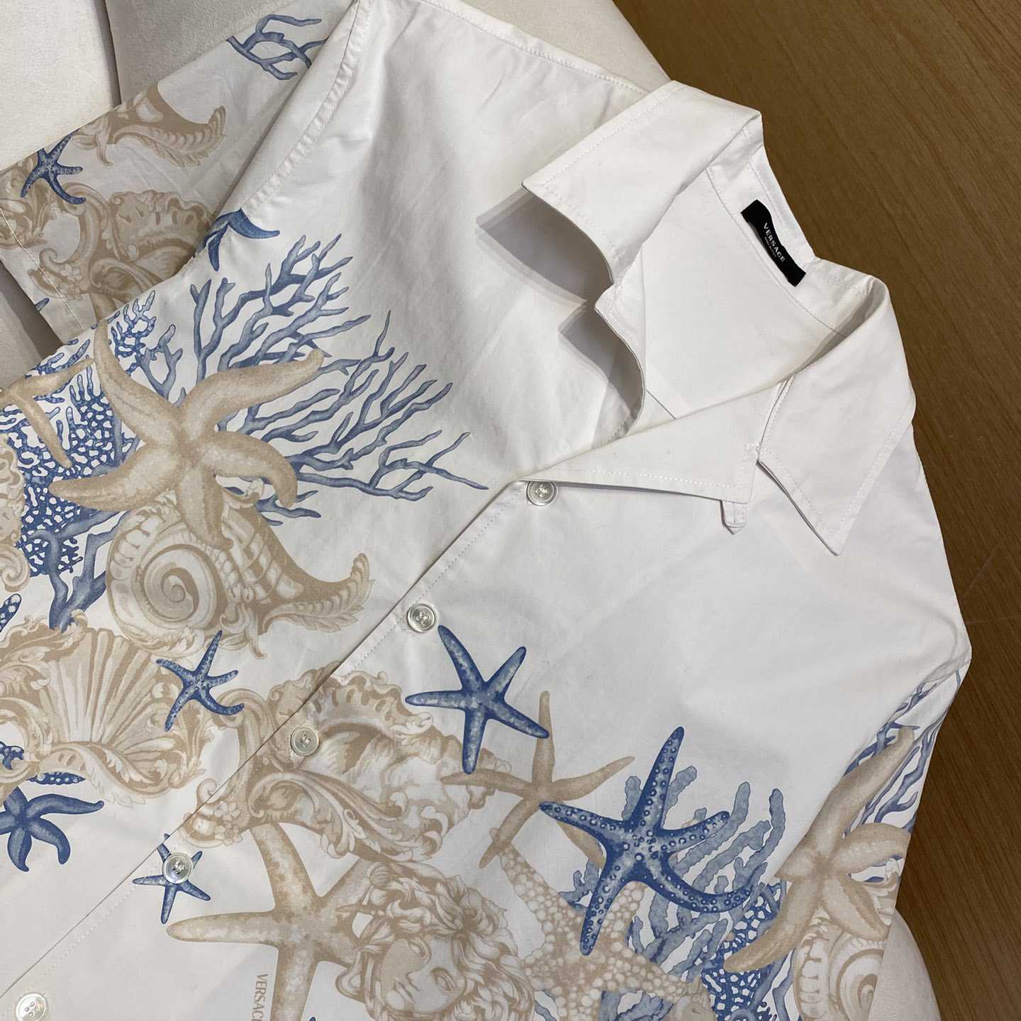 Versace Barocco Sea Cotton Shirt - DesignerGu