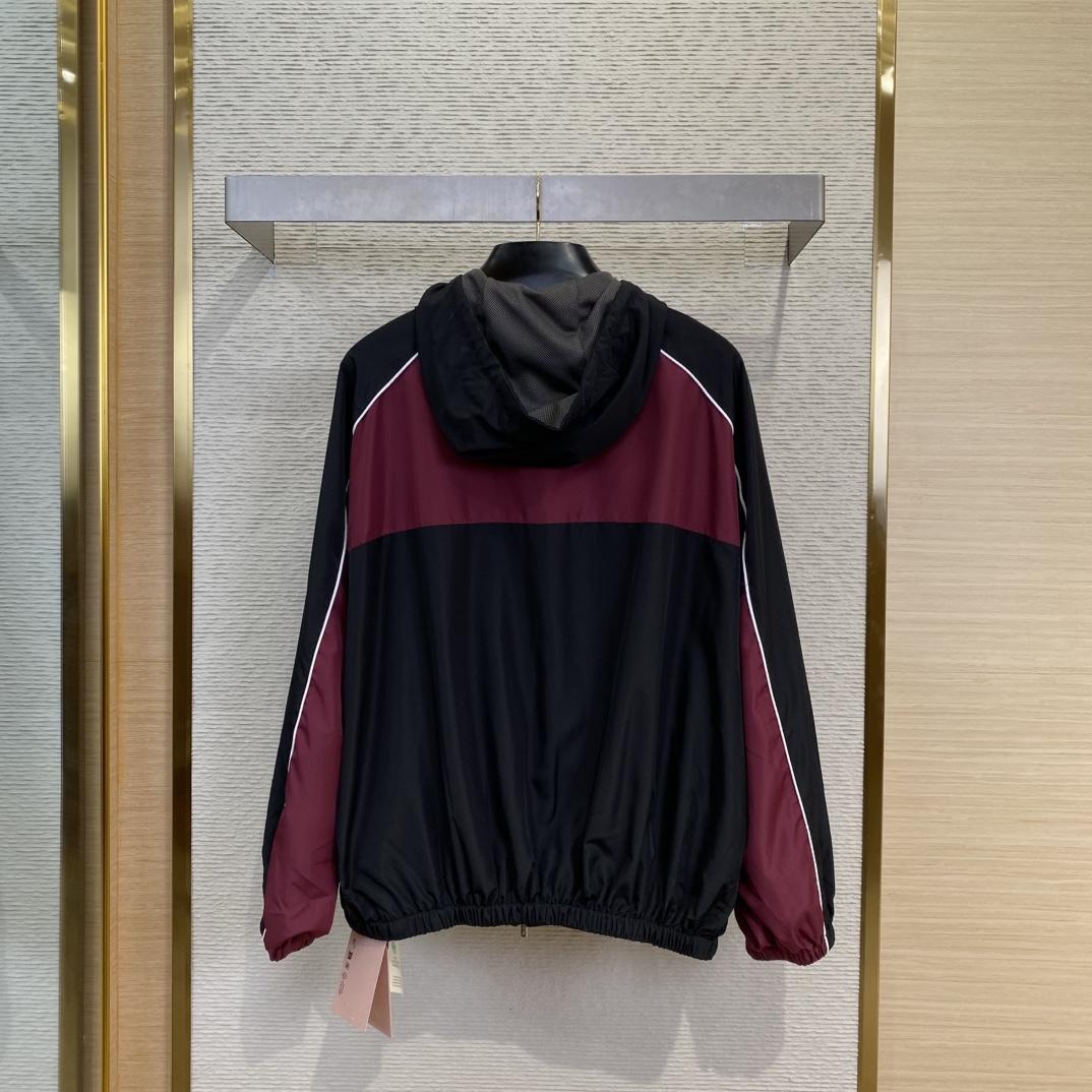 Miu Miu Technical Silk Zipper Blouson Jacket - DesignerGu