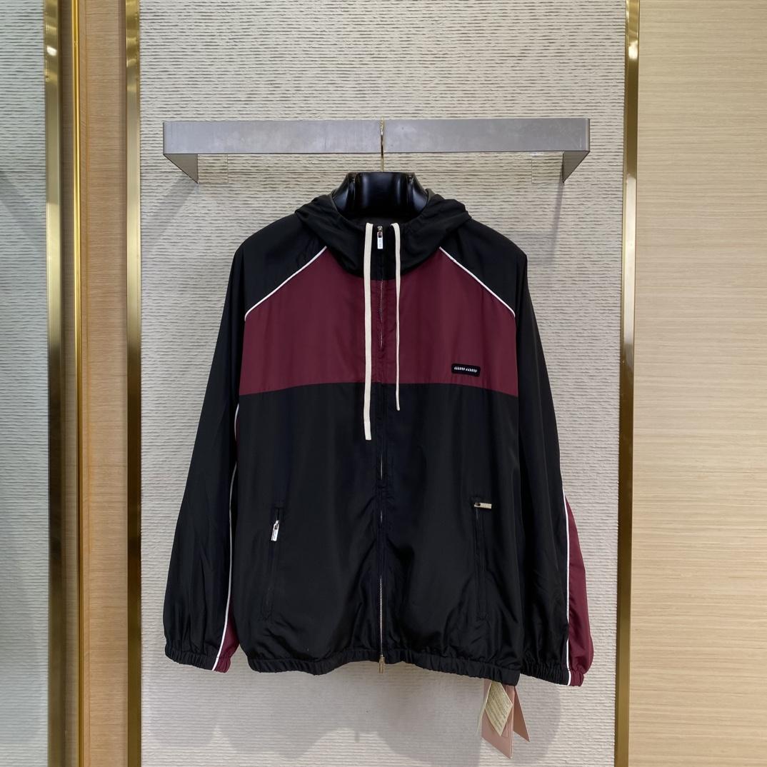 Miu Miu Technical Silk Zipper Blouson Jacket - DesignerGu