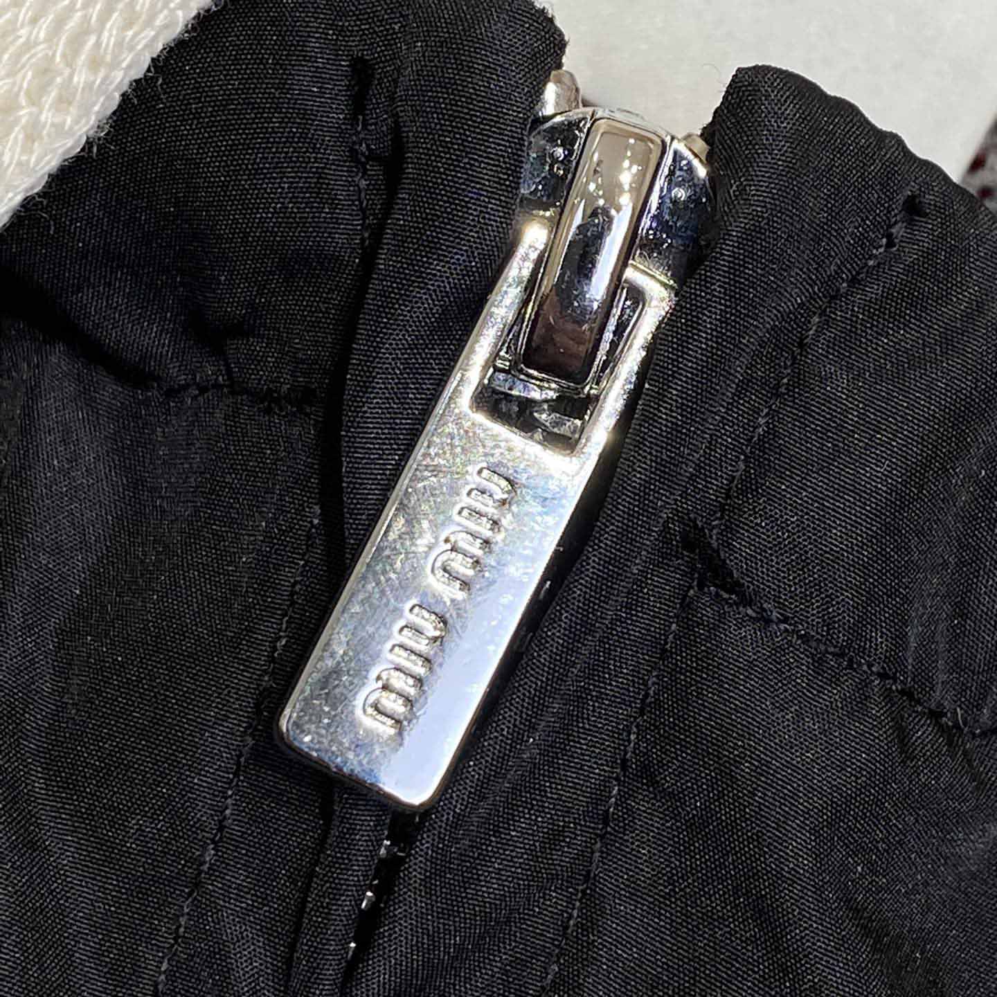 Miu Miu Technical Silk Zipper Blouson Jacket - DesignerGu