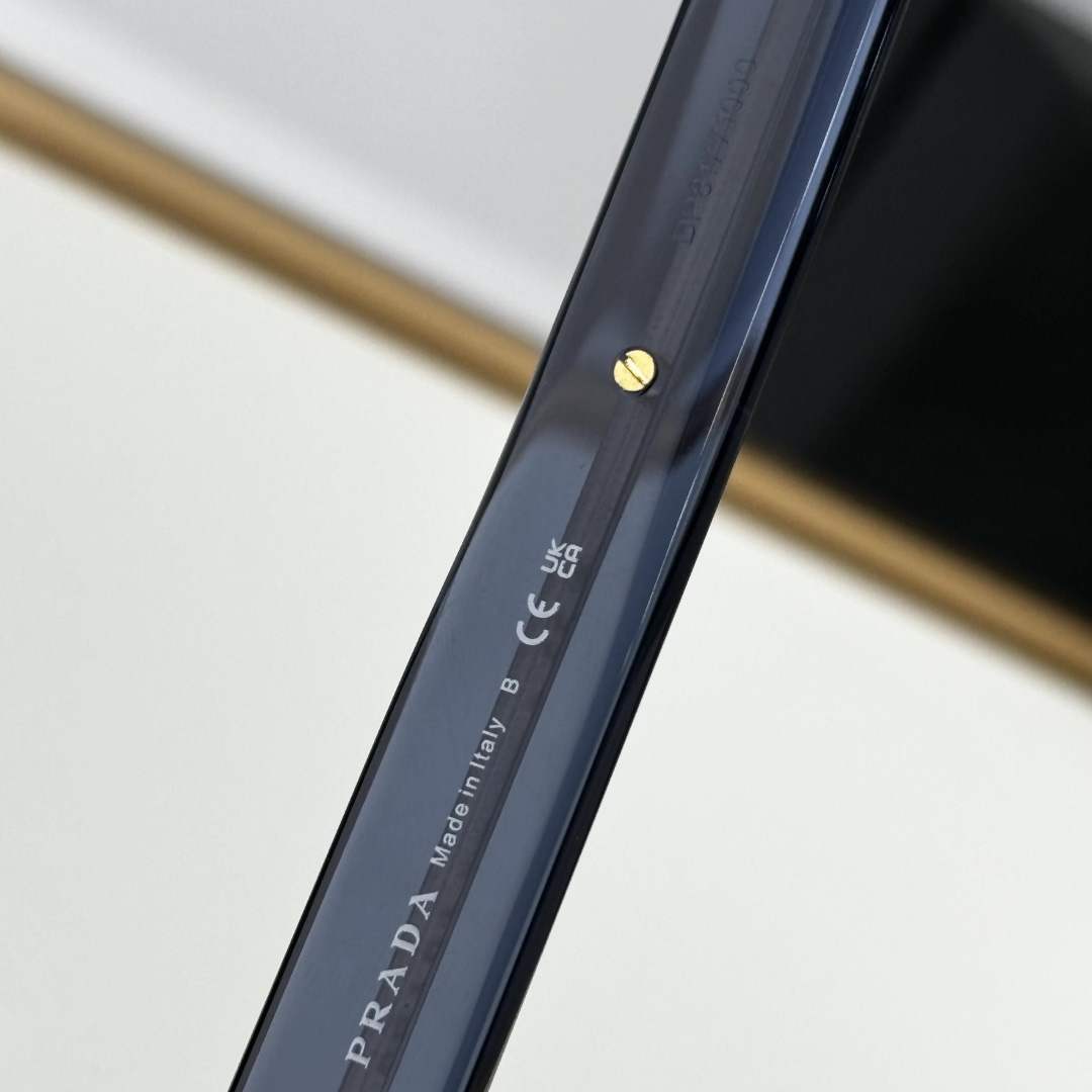 Prada Sunglasses With Iconic Metal Plaque   SPR A16SF - DesignerGu