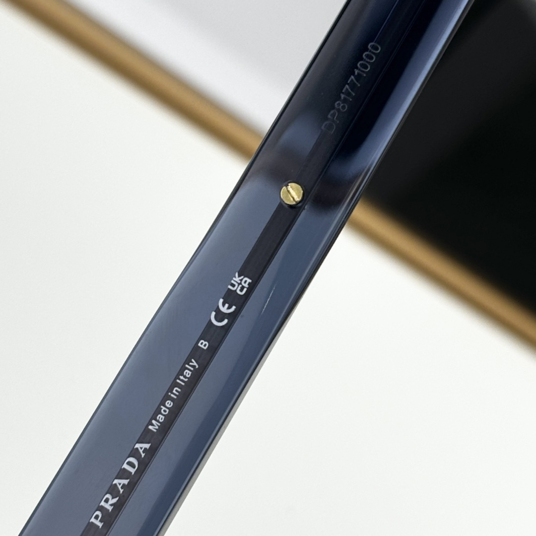 Prada Sunglasses With Iconic Metal Plaque   SPR A16SF - DesignerGu