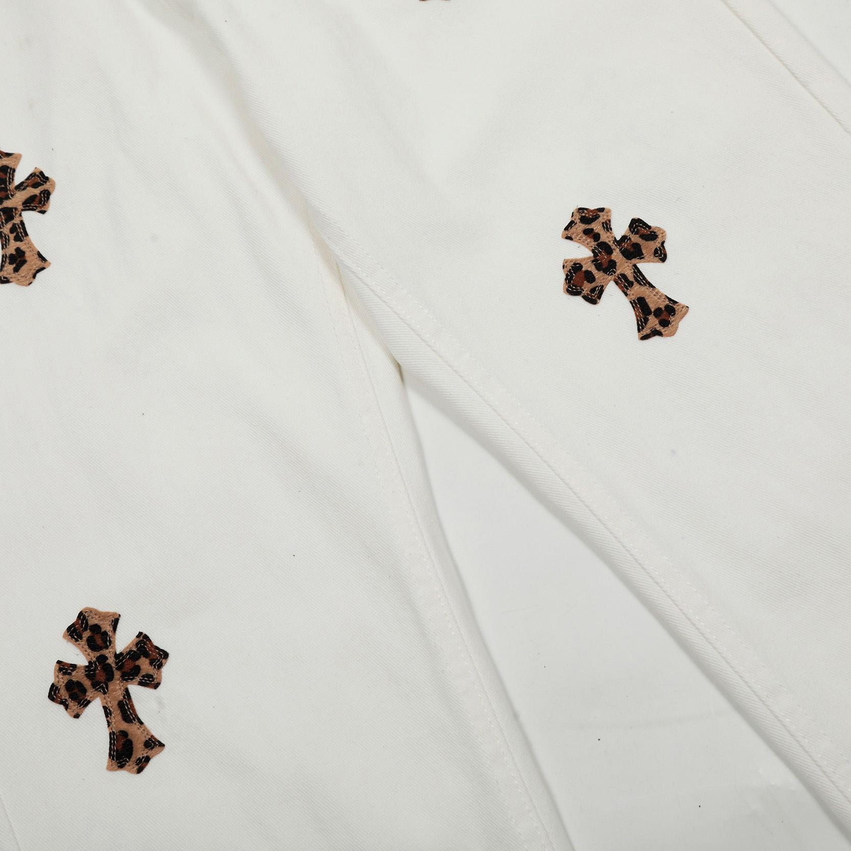 Chrome Hearts Cross Patch Jeans - DesignerGu