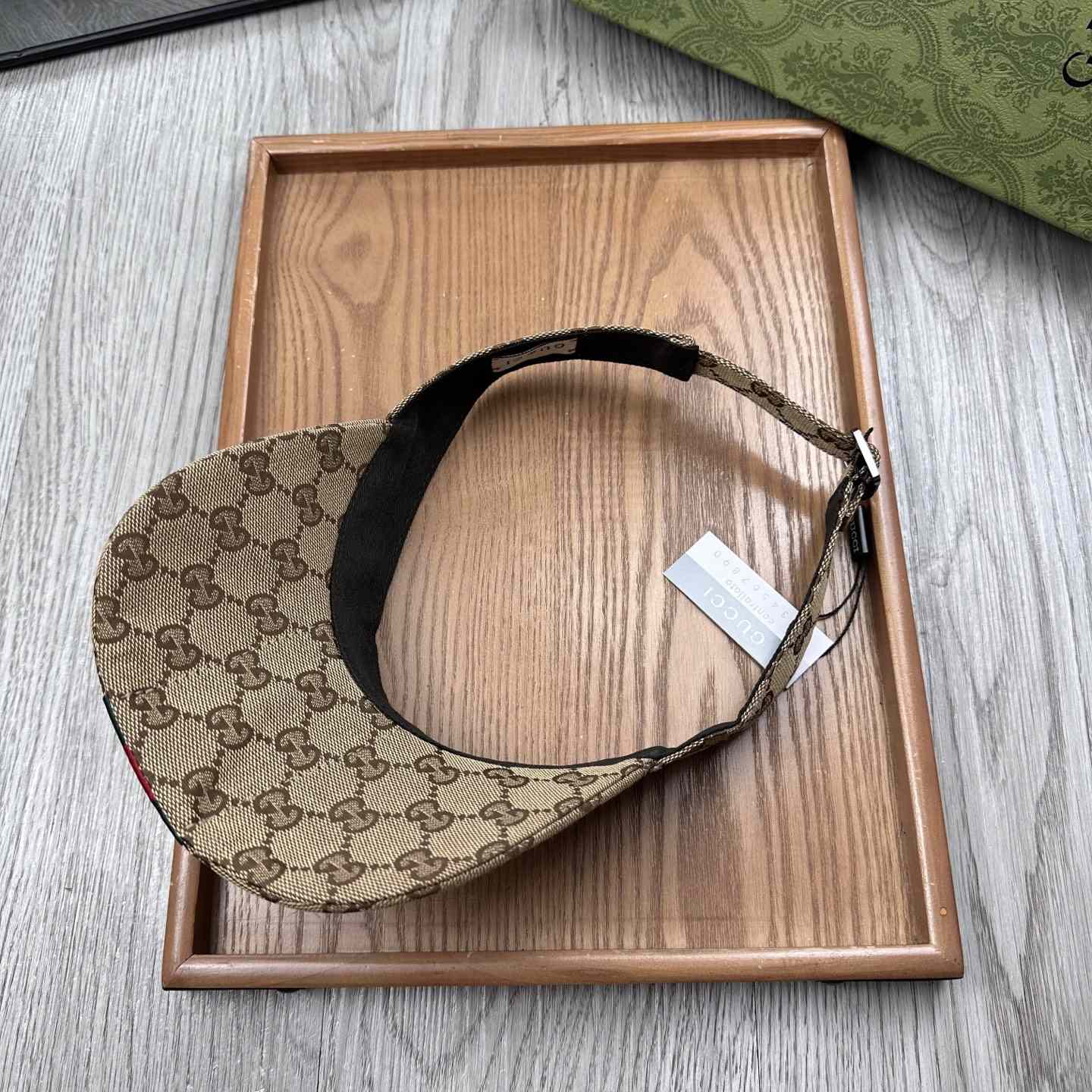 Gucci Original GG Canvas Visor With Web - DesignerGu