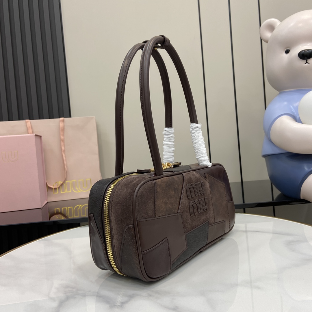 Miu Miu Beau Leather Patchwork Bag - DesignerGu