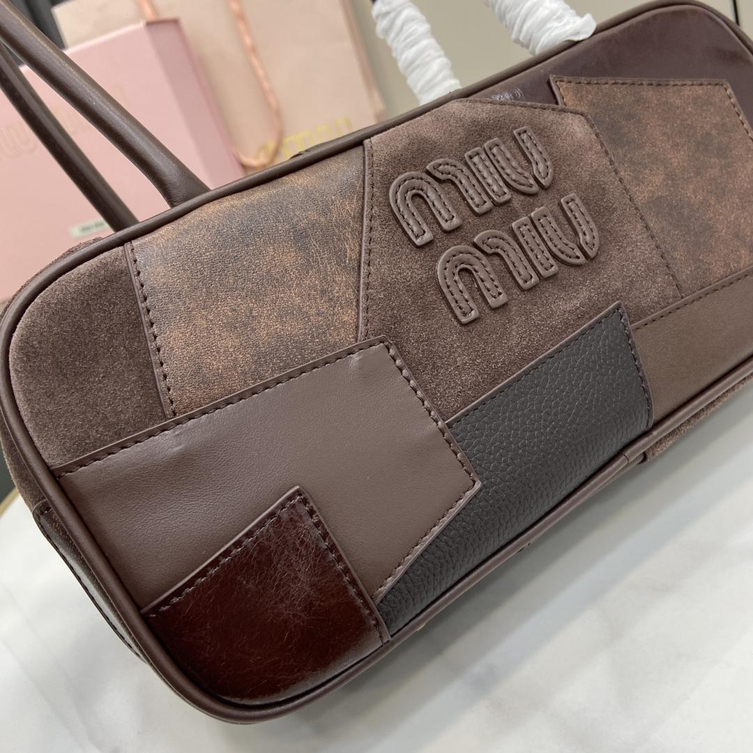 Miu Miu Beau Leather Patchwork Bag - DesignerGu