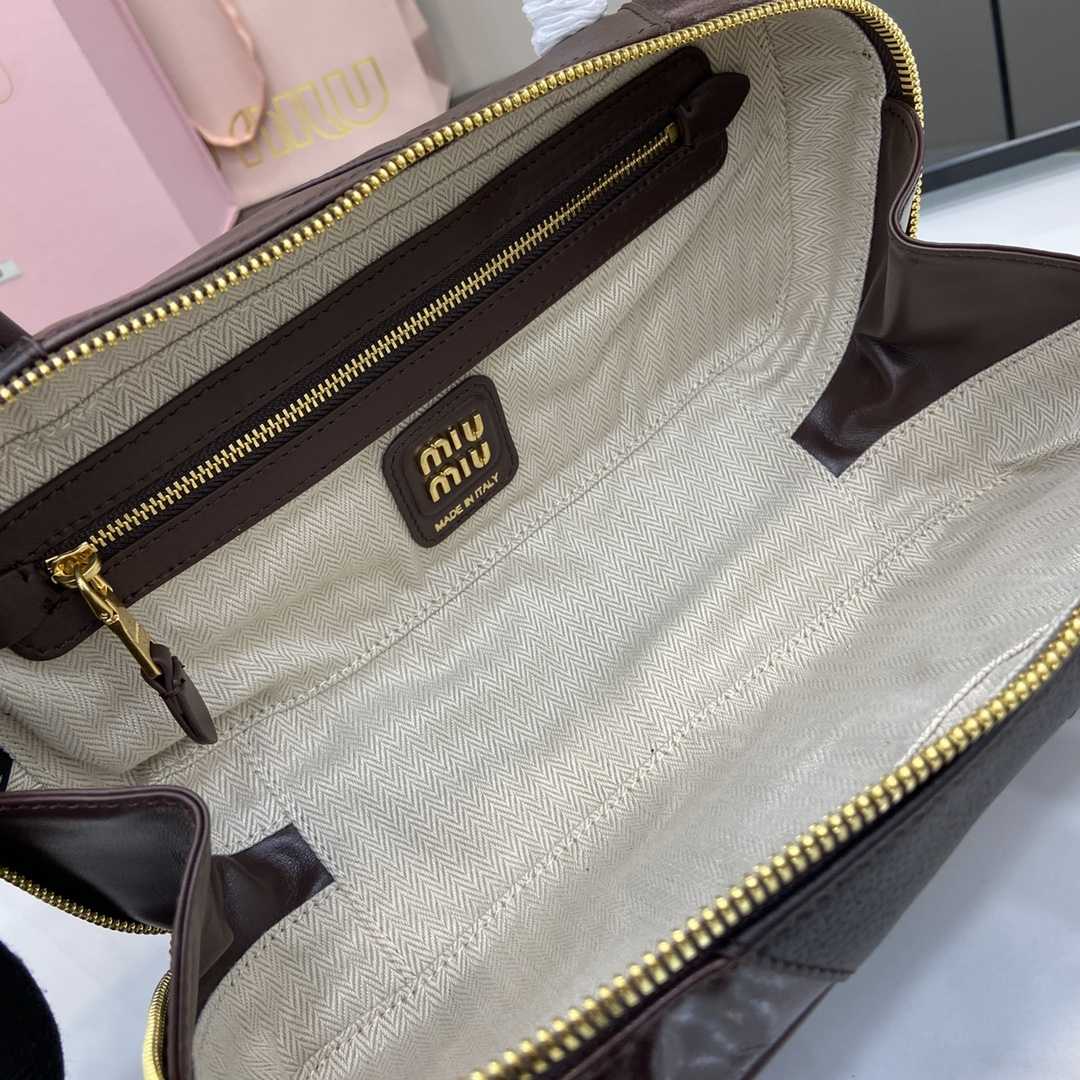 Miu Miu Beau Leather Patchwork Bag - DesignerGu