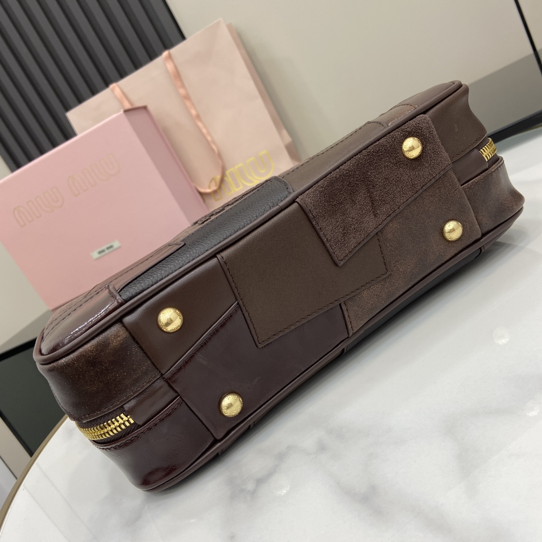 Miu Miu Beau Leather Patchwork Bag - DesignerGu