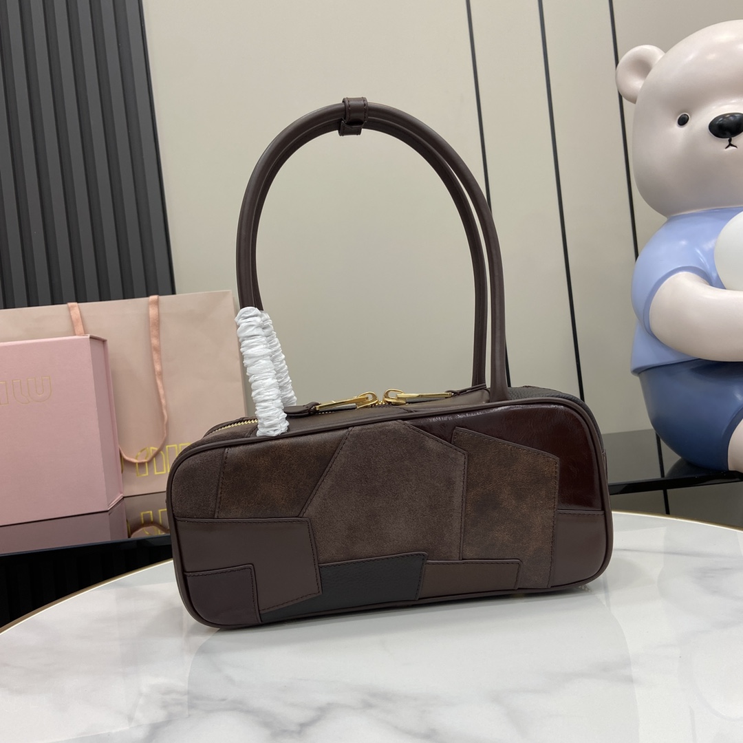 Miu Miu Beau Leather Patchwork Bag - DesignerGu