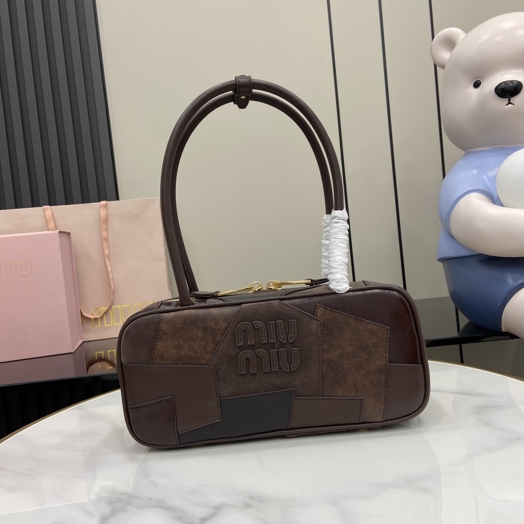 Miu Miu Beau Leather Patchwork Bag - DesignerGu