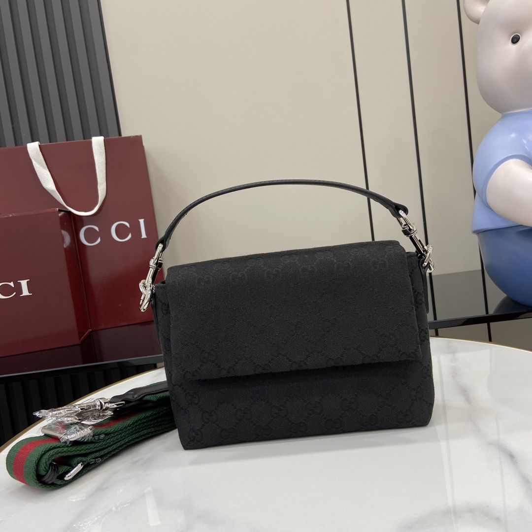Gucci Small GG Crossbody Bag With Web - DesignerGu