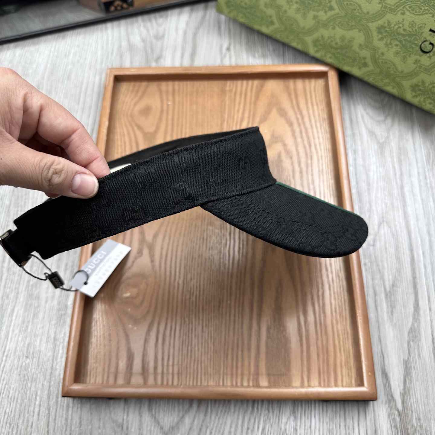 Gucci Original GG Canvas Visor With Web - DesignerGu