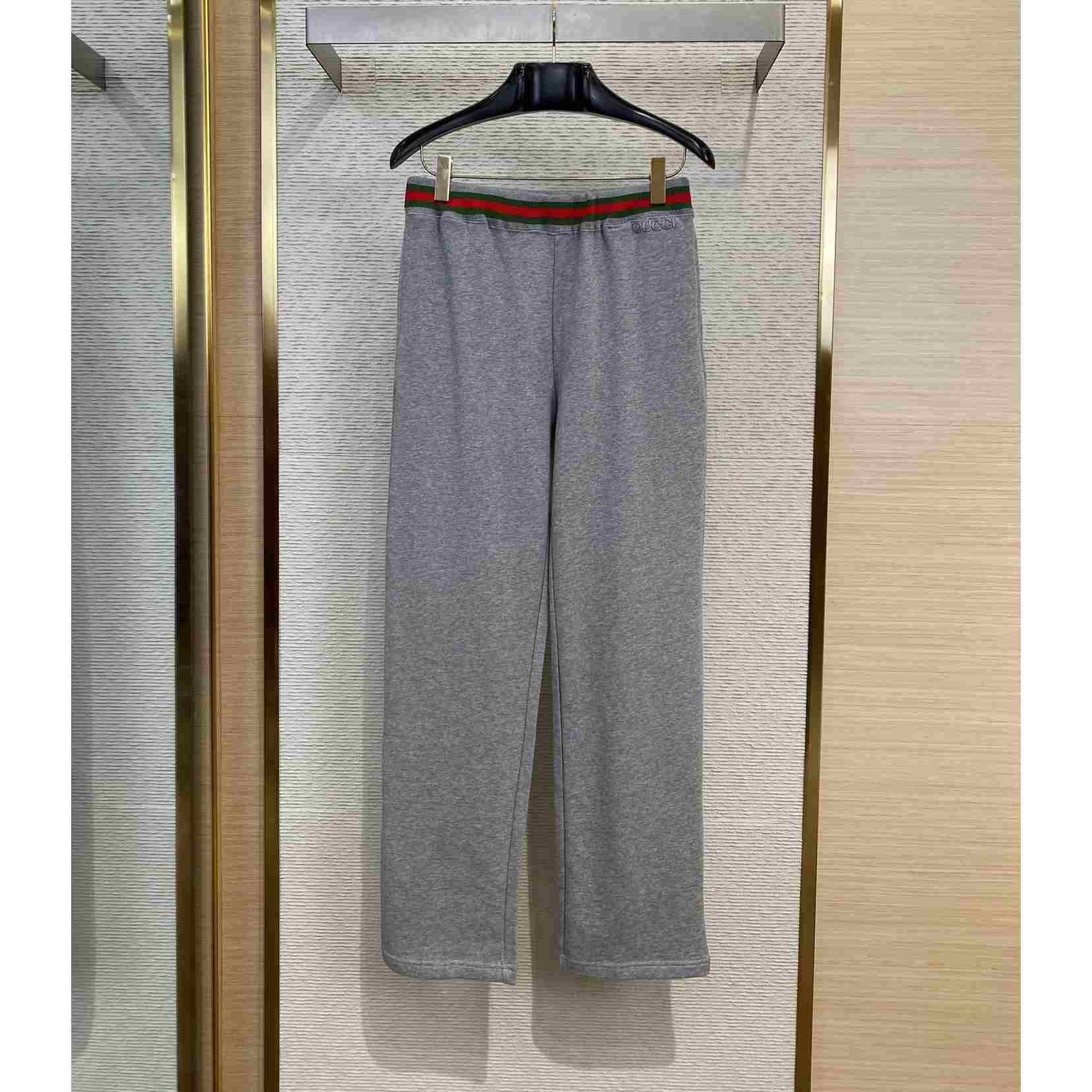 Gucci Cotton Jersey Jogging Pant With Web - DesignerGu