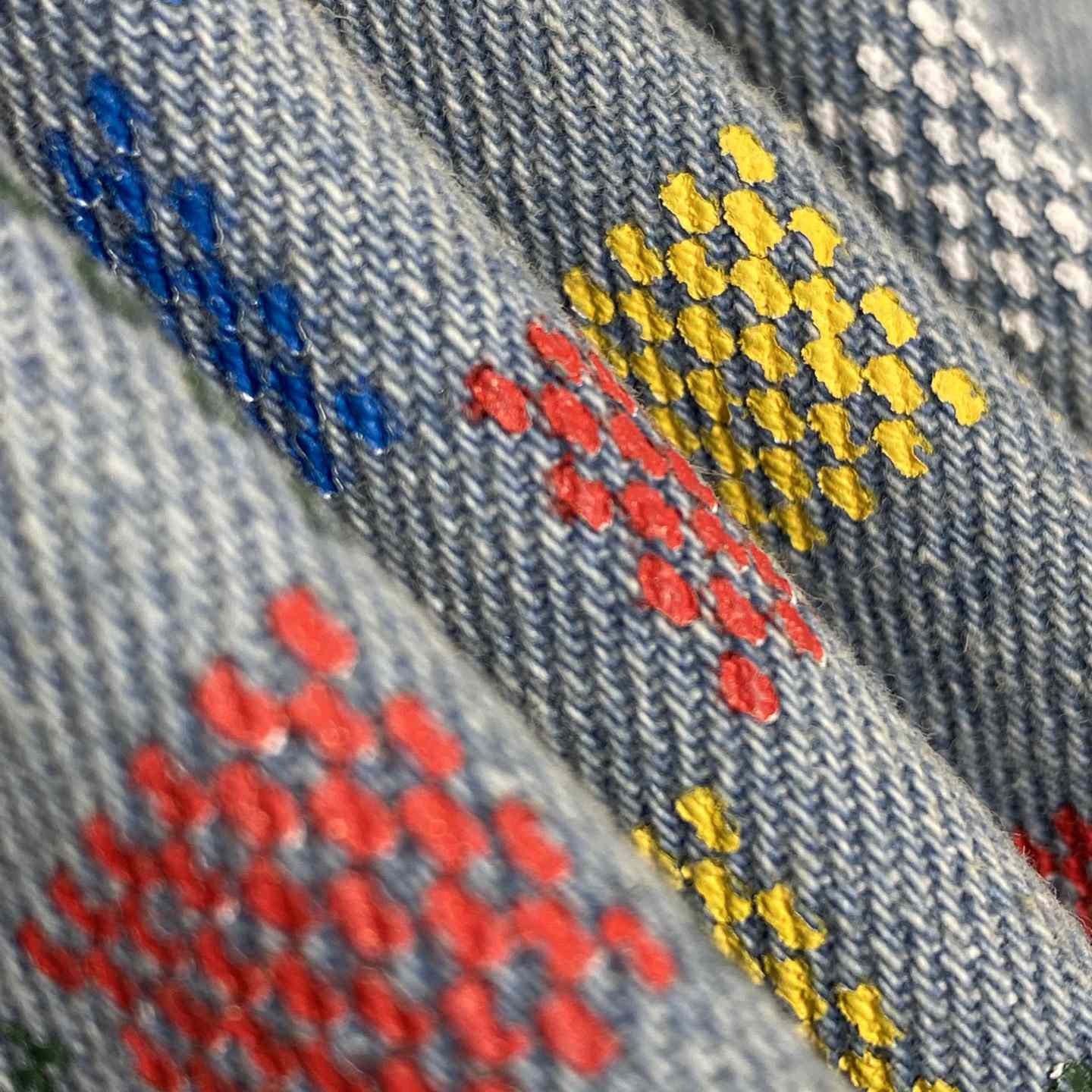 Louis Vuitton Damier Denim Wide-Leg Pants   1AHBMK - DesignerGu